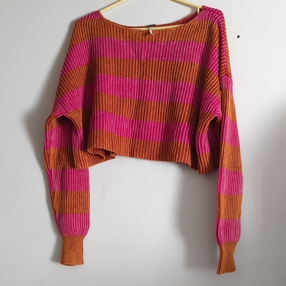 Free People Oversized Crop Sweater